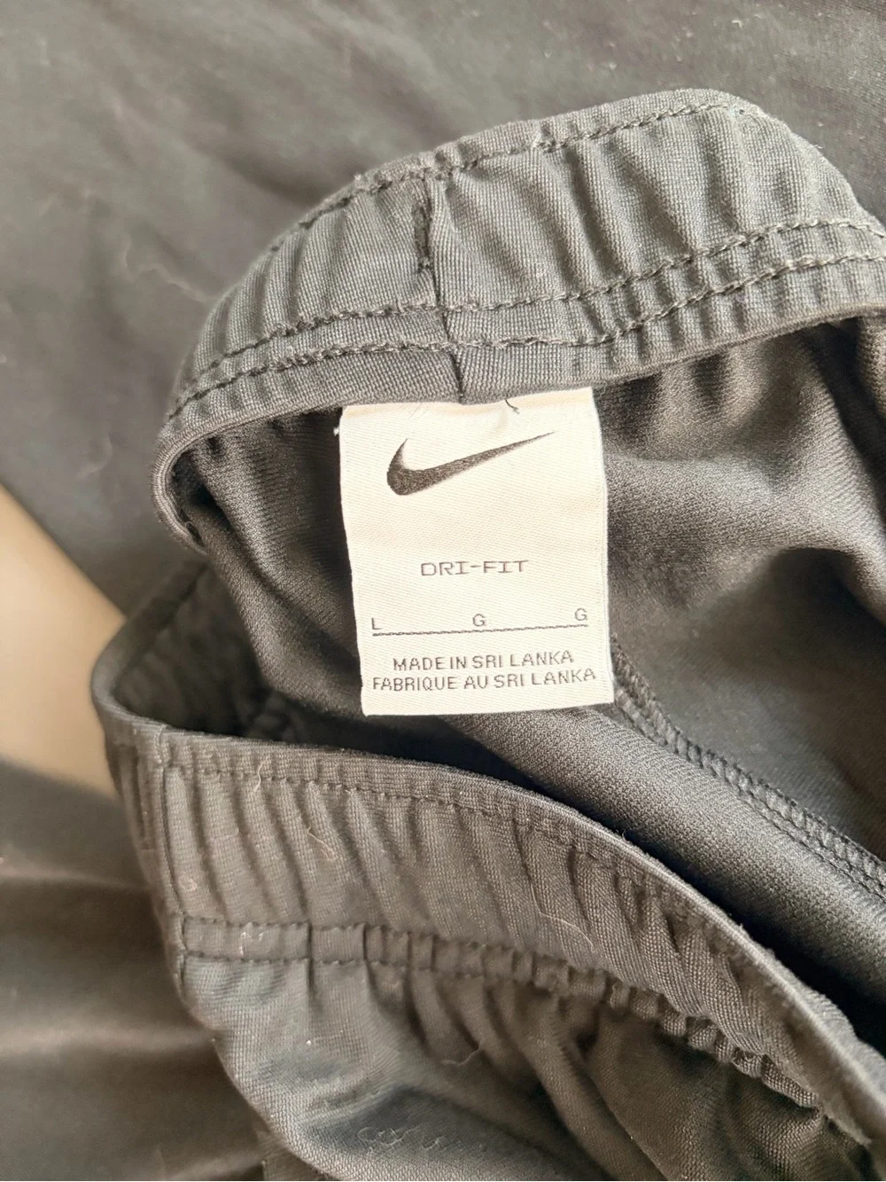 Nike Black Athletic Jogger Pants with White Swoosh